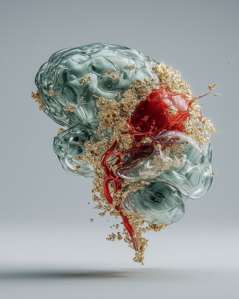 A wounded brain representing traumatic brain injury